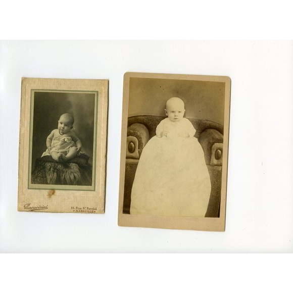 8 Antique Vintage Baby Photographs Cabinet Cards Photos Post Cards NJ  PA Europe - Picture 5 of 7